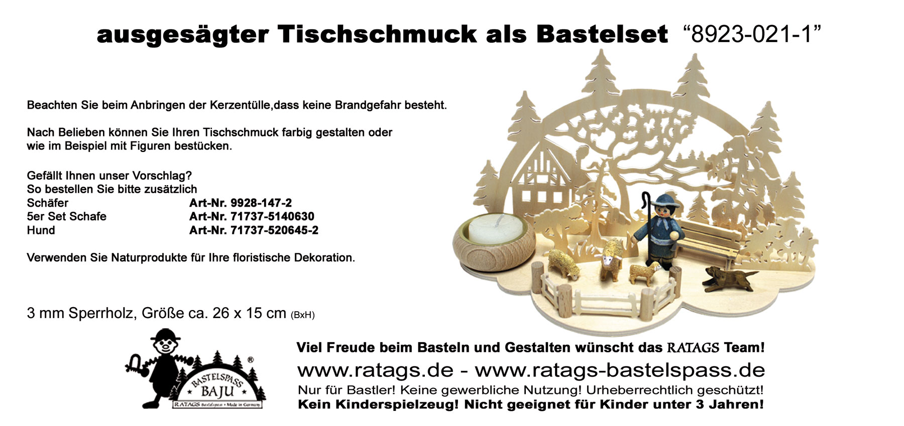 Tischschmuck zum Basteln
