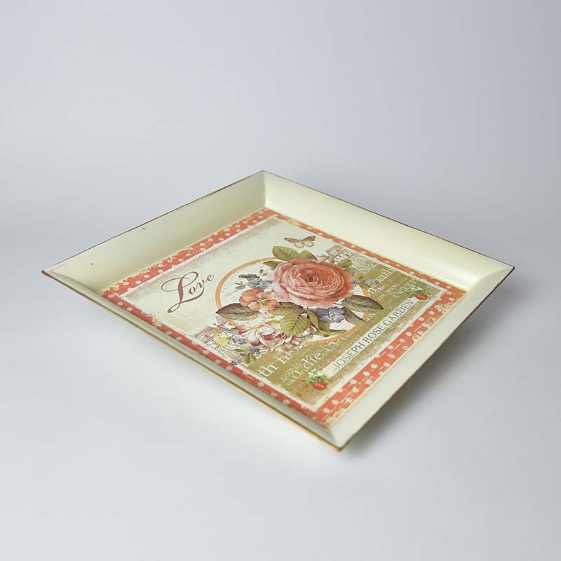 Tray eck.29 Rose Garden