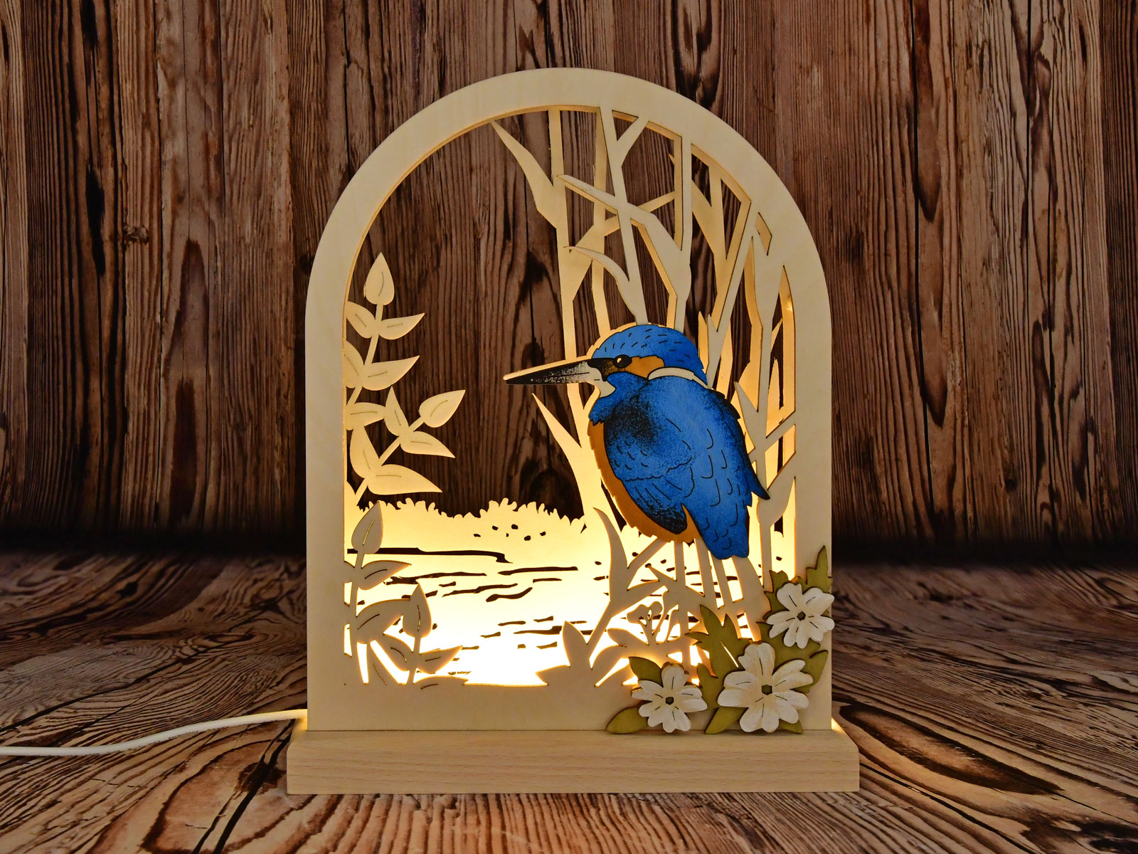 Romantic lamp kingfisher