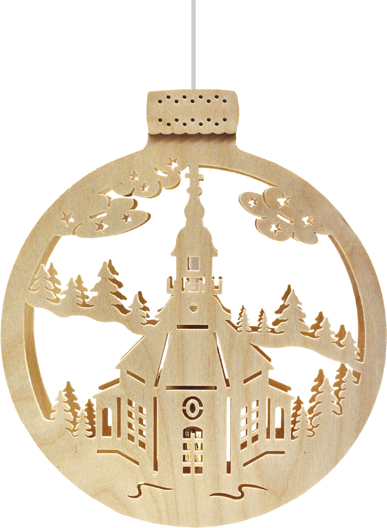 Window picture, illuminated, church