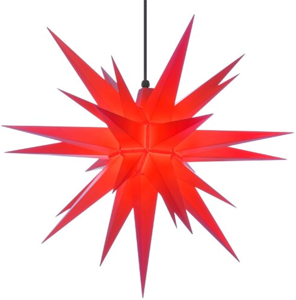 Herrnhut star A7, red plastic, outdoor use, approx. 68 cm