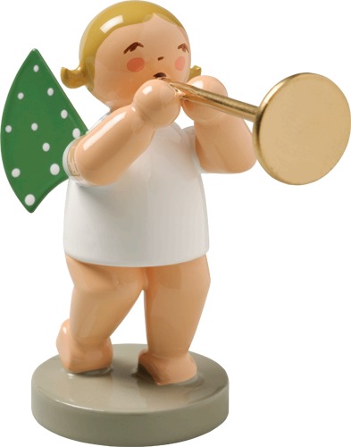Engel mit Fanfare blondes Haar