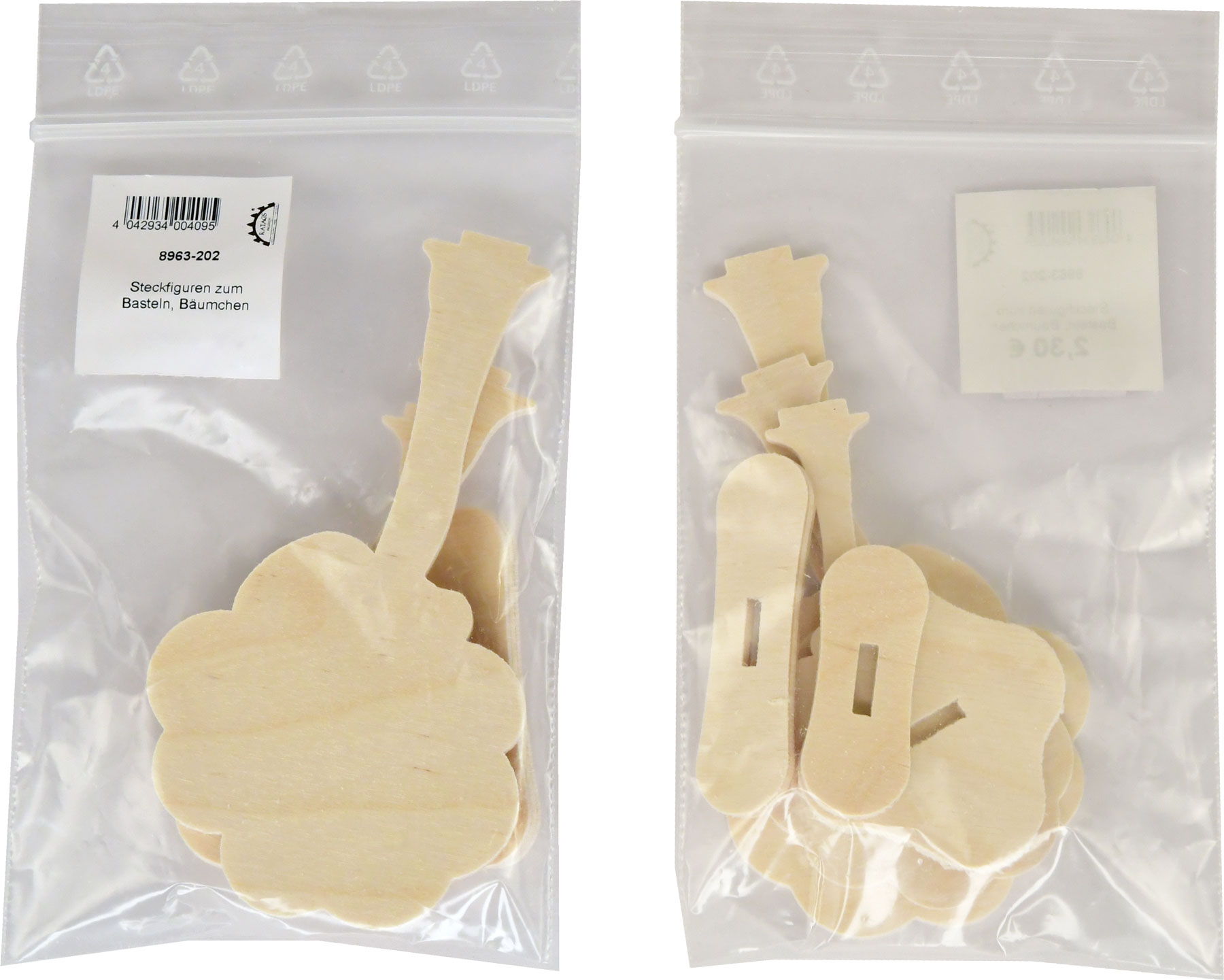 Plug-in figures for crafting, small trees