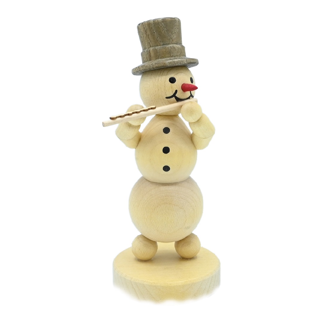 Snowman musician transverse flute 10 cm