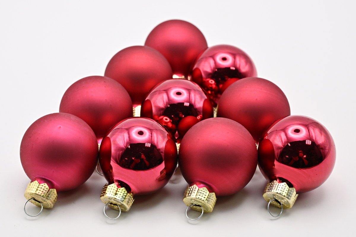 Kugel Glas, 3 cm, Ochsenblut, 24 Stück Kugel Glas, 3 cm, Ochsenblut, 24 Stück