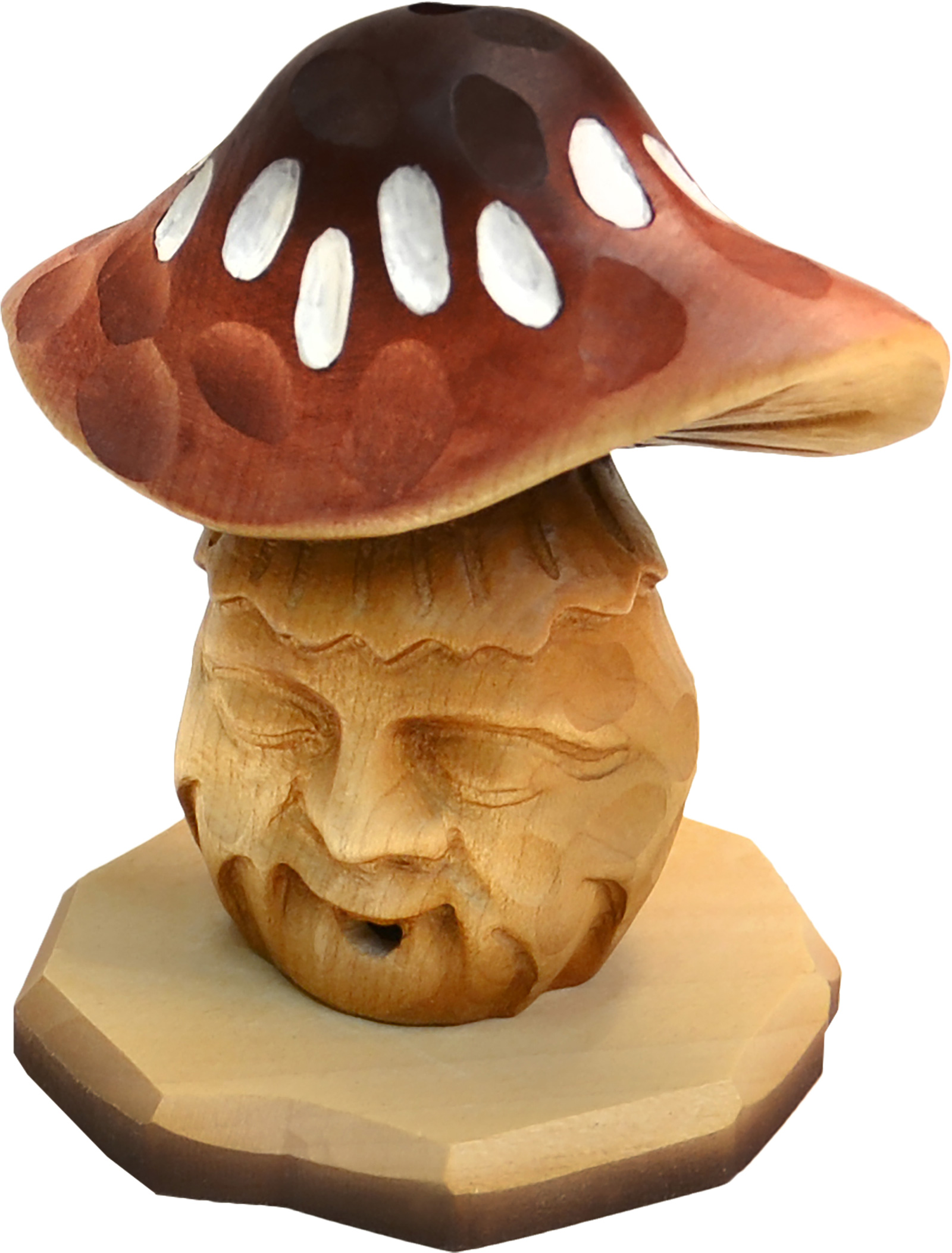 Small carved incense mushroom