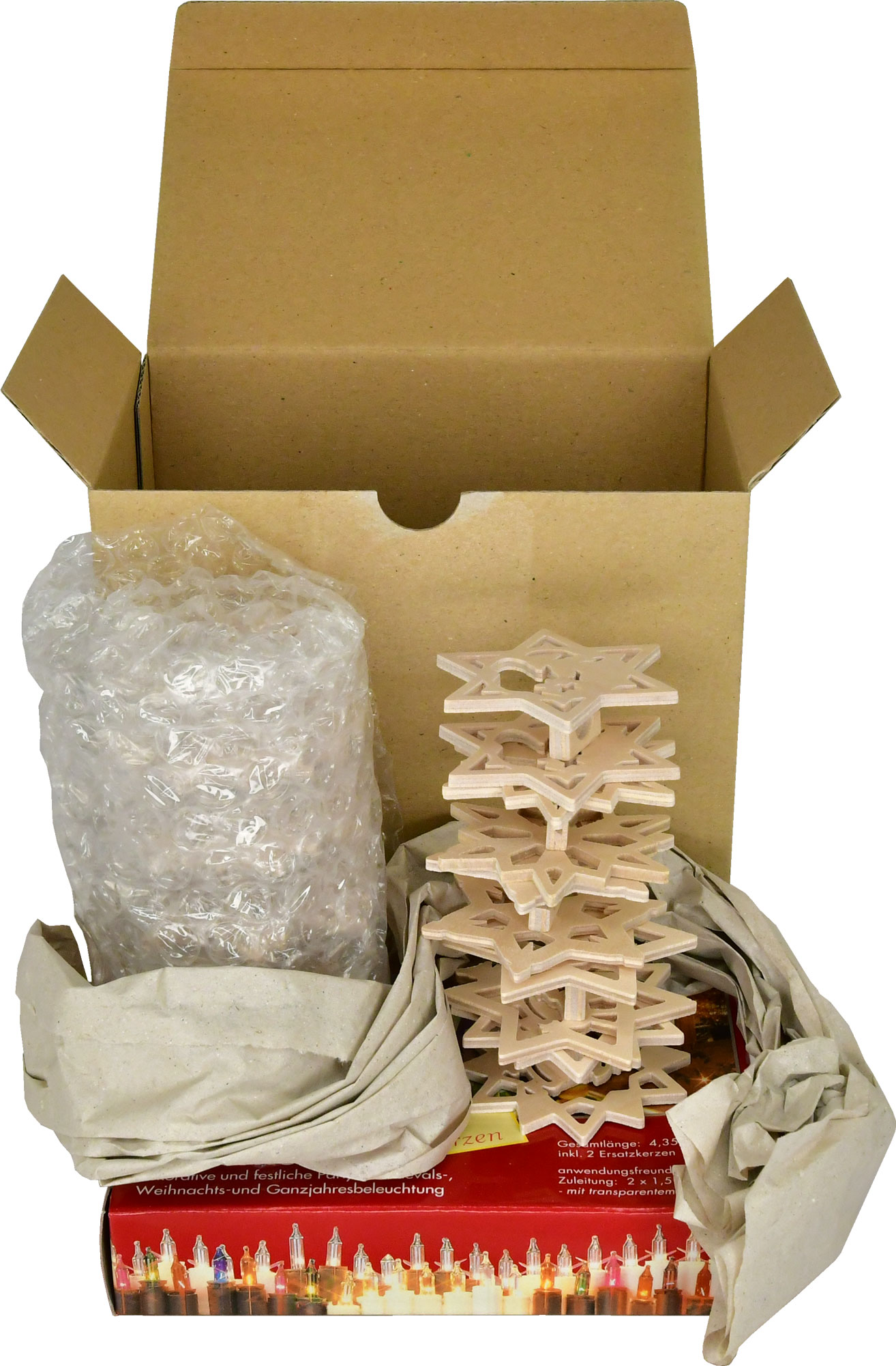 10 kiinnitettävää tähteä + 10 valon ketju