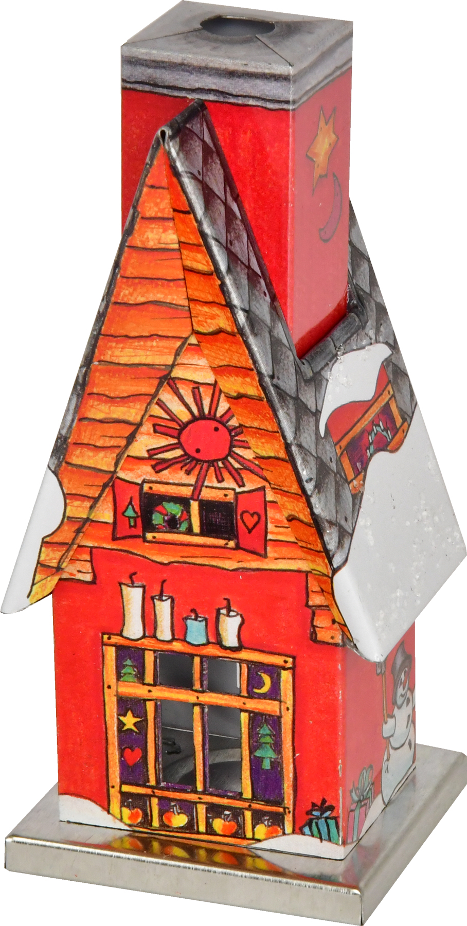 No.3 KNOX-Hütte, rot, Raureif KNOX-Räucherhütte Metall