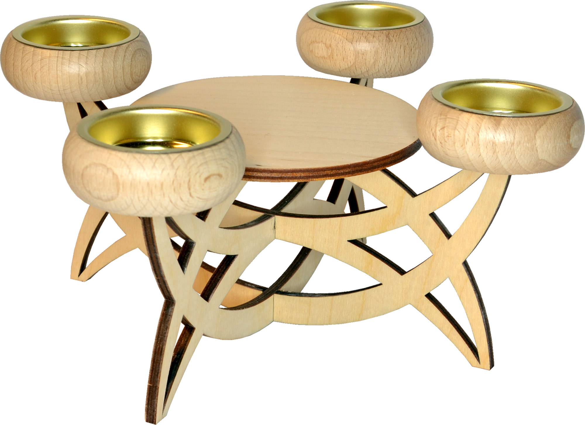 Advent candle holder, natural, unfilled