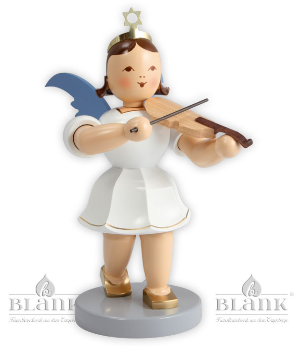 Coloured angel with violin, 20 cm