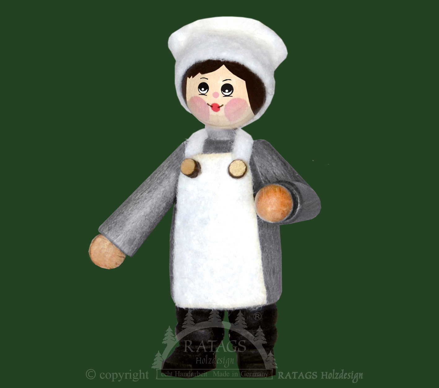 Collector's dolls, baker, grey