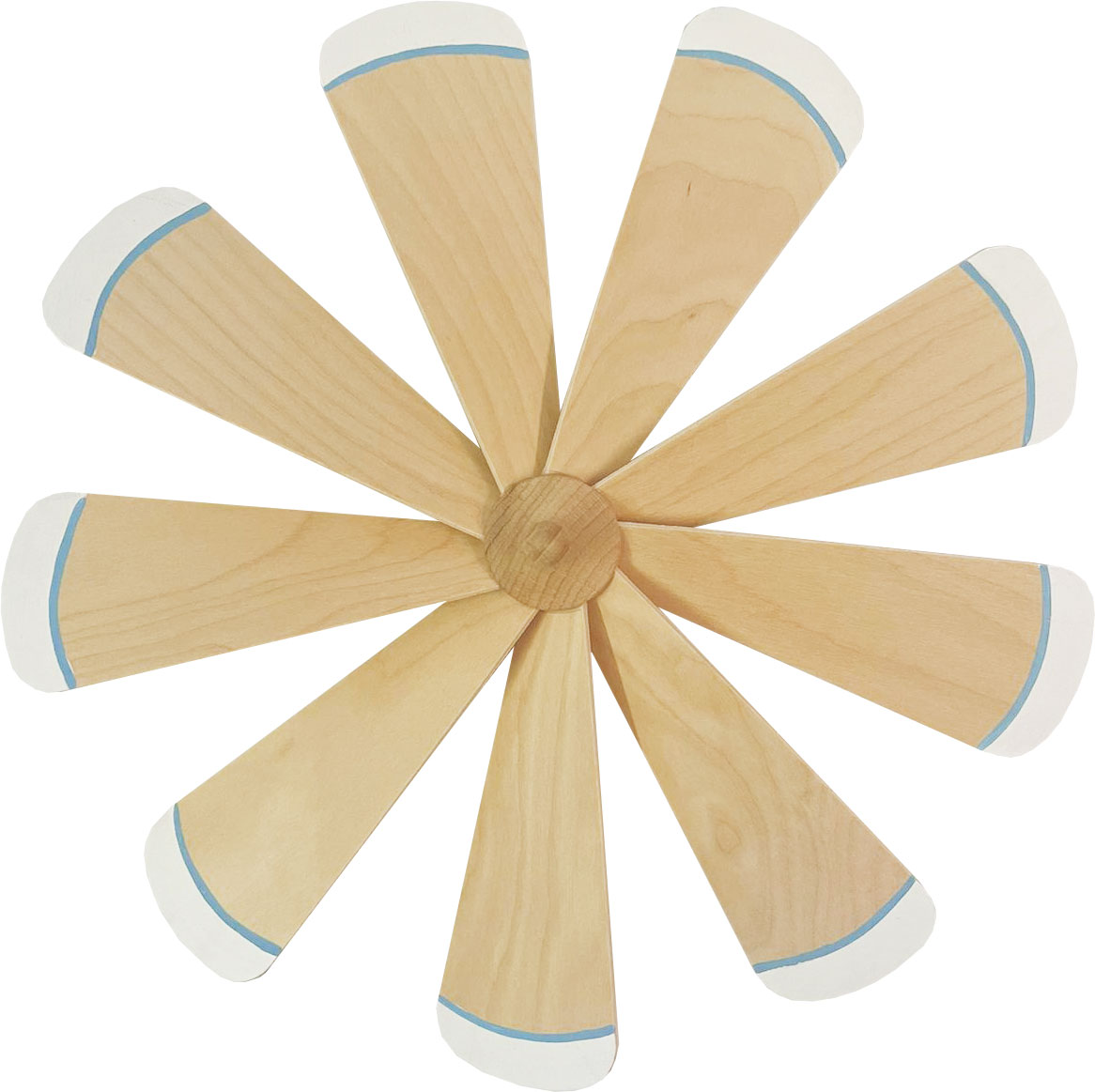 Roda de asas, 23 cm, orifício de 2 mm, pintada à mão