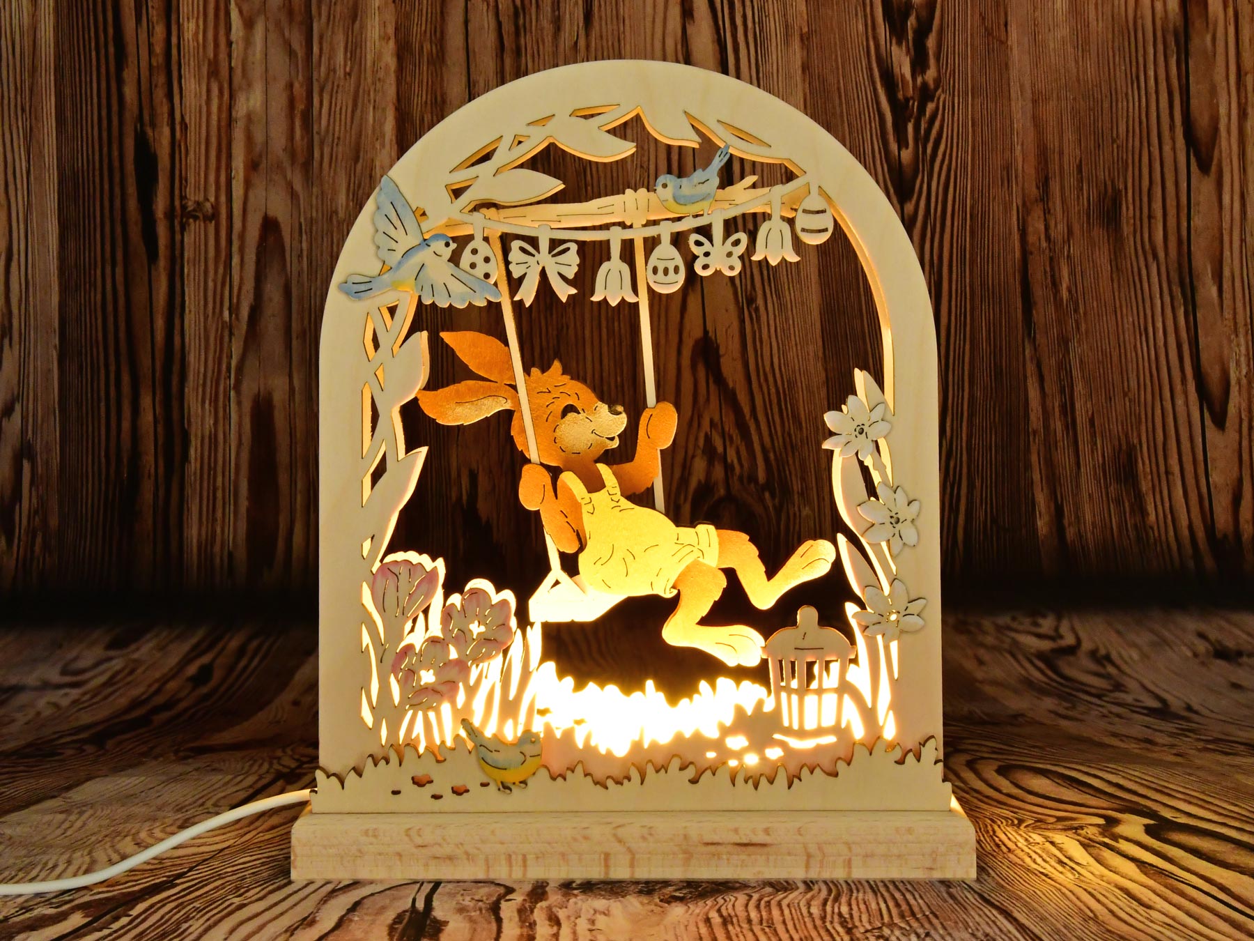Romantic rabbit lamp