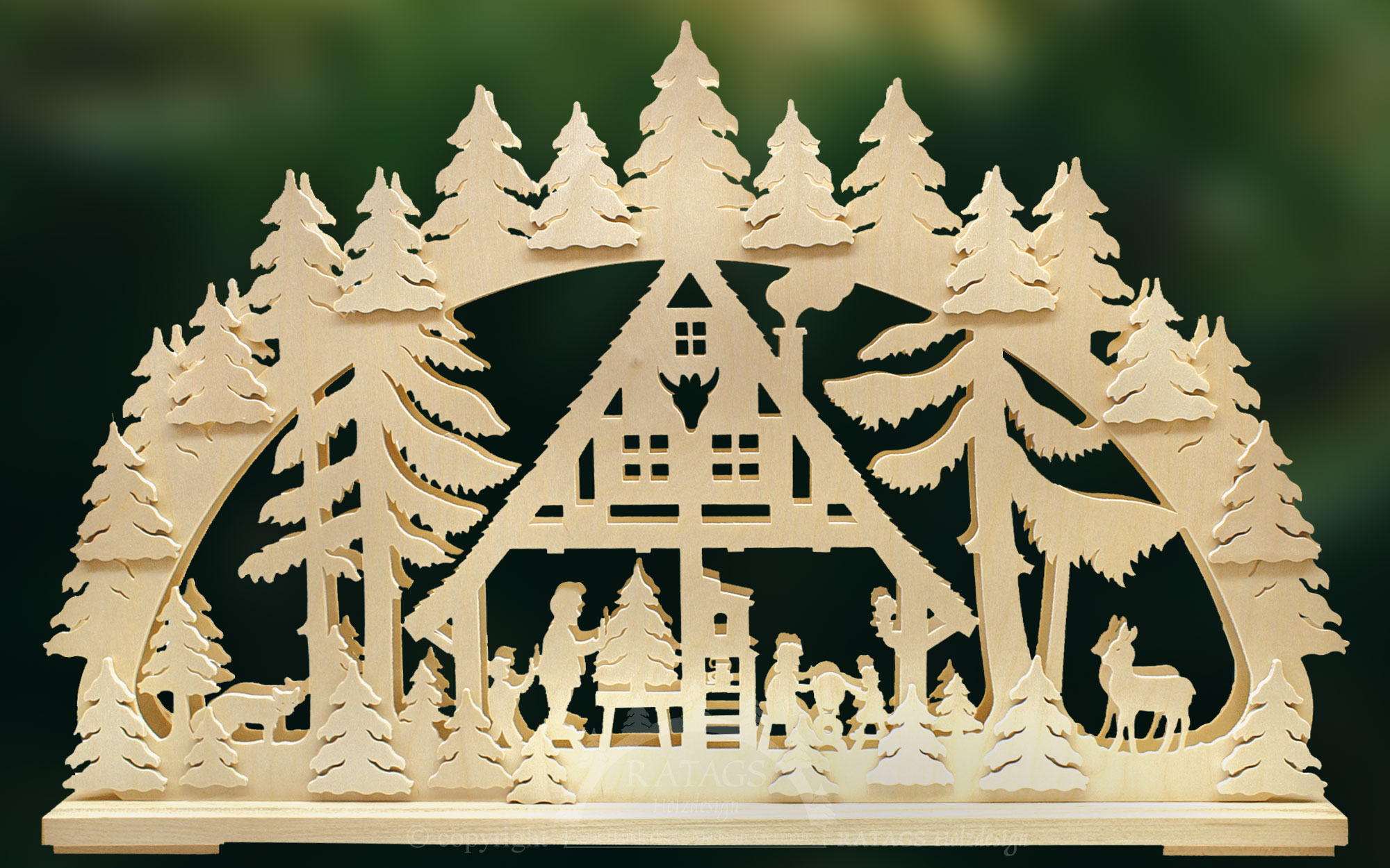 Schwibbogen groß, Weihnachtsstube Größe ca. 72 x 43 cm (BxH)