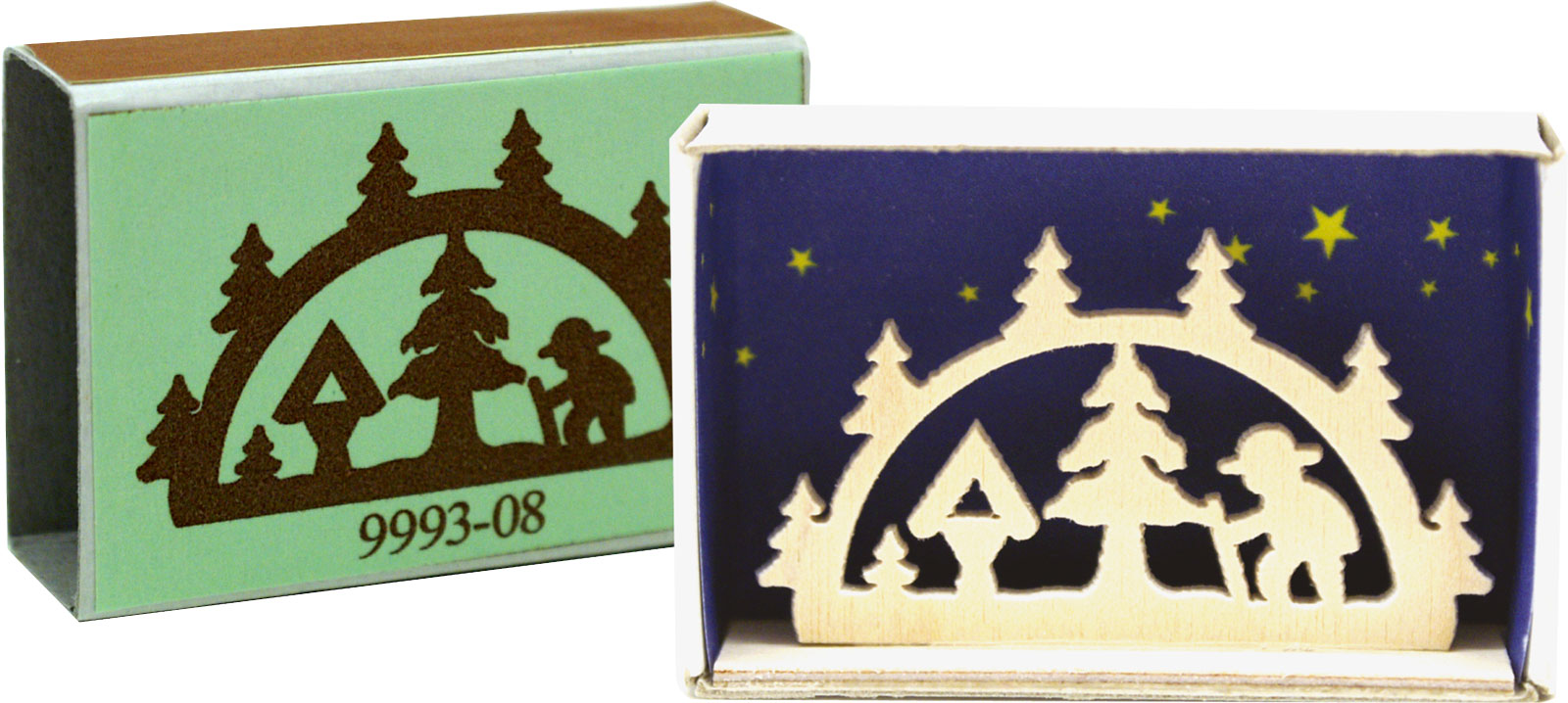 Miniature candle arch matchbox Forest walk