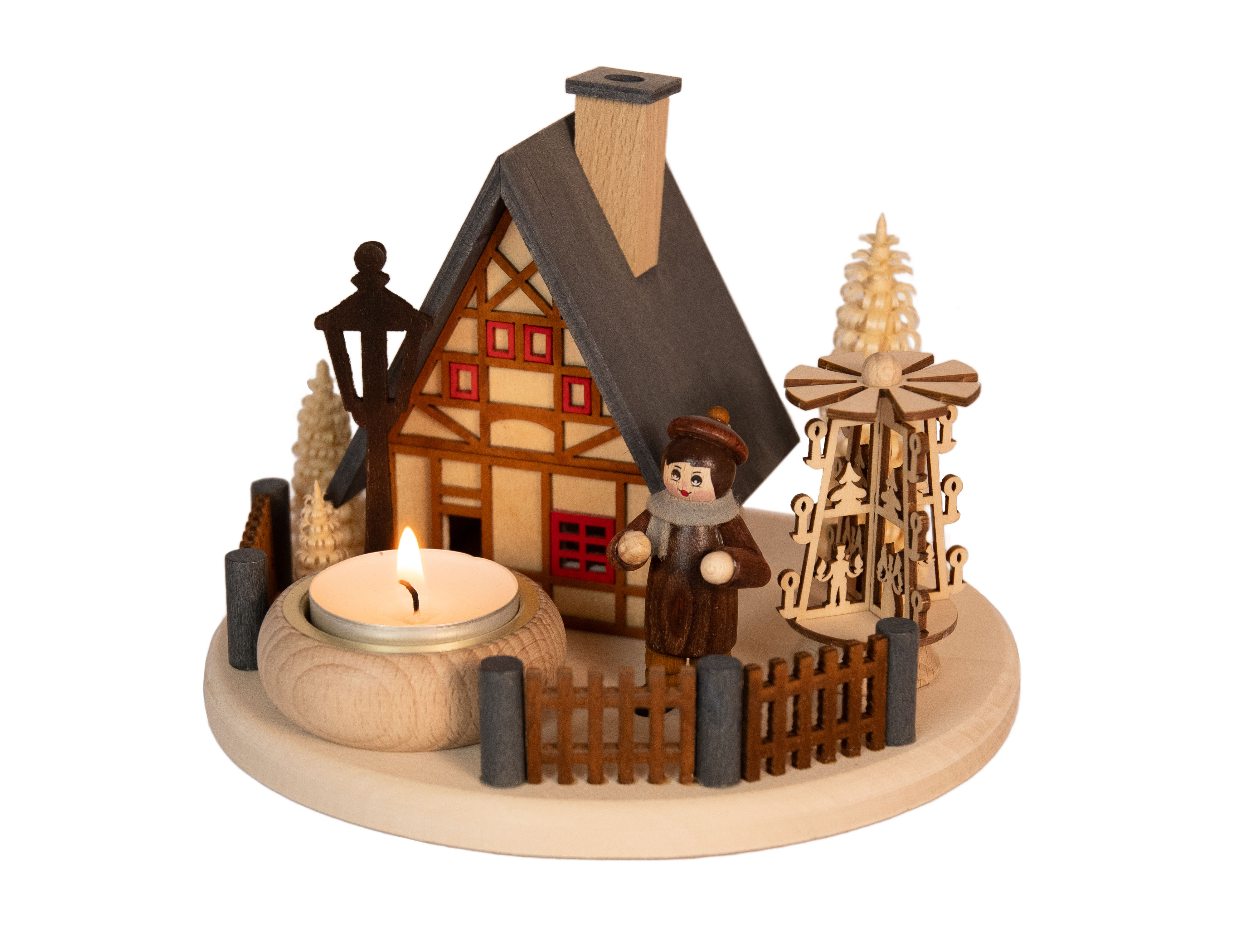 Lichterteller, Räucherhaus, Pyramide, Figur