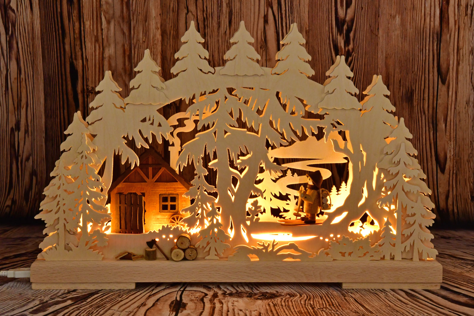 3D-Schwibbogen kl., Waldloipe, USB 3D-Schwibbogen kl., Waldloipe, USB