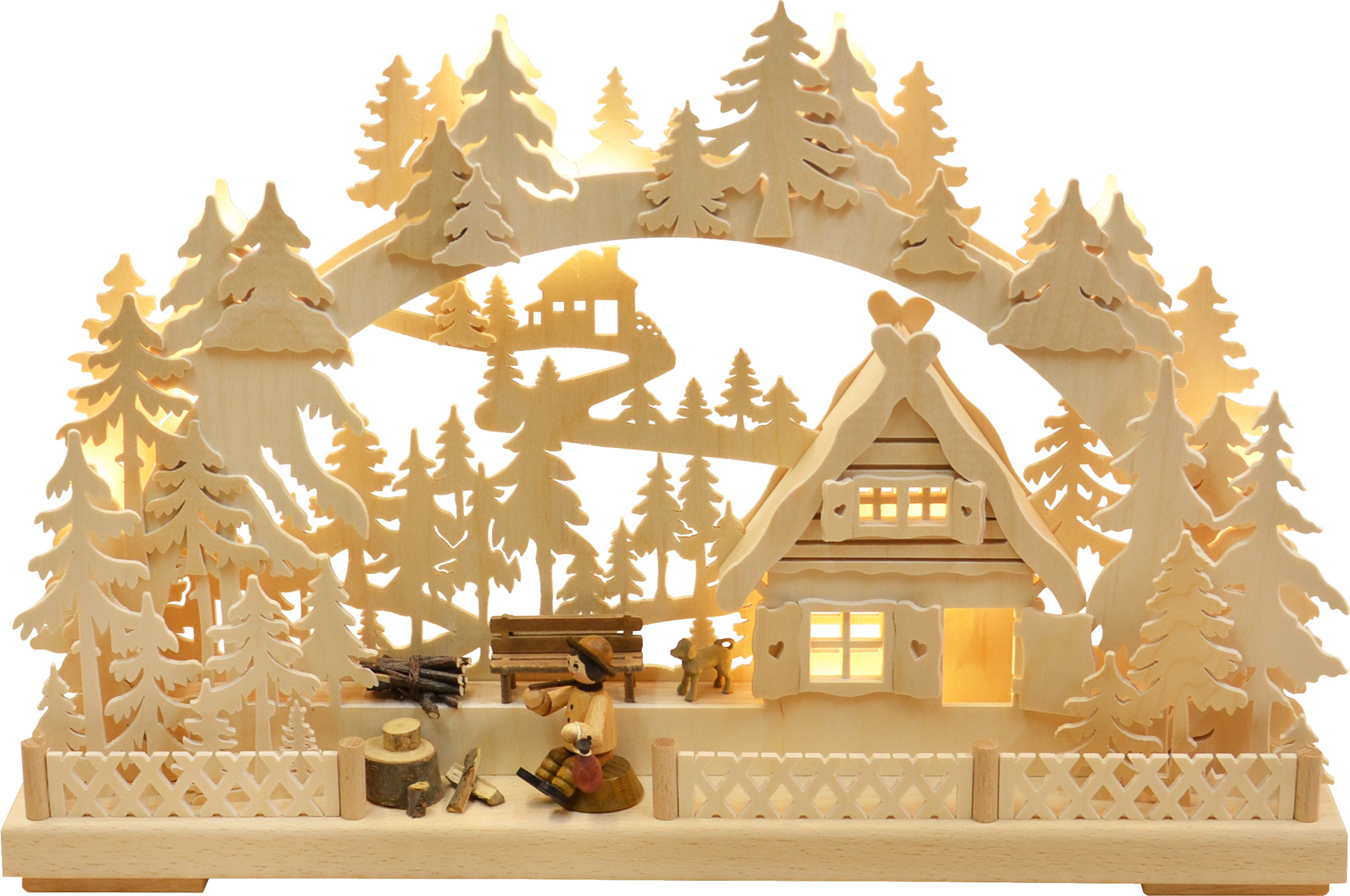 Small 3D candle arch, firewood variant 2