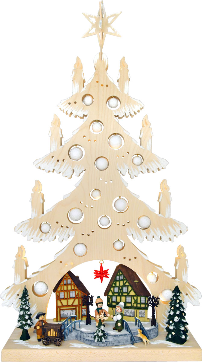 Tanne gr., Weihnachtszauber im Dorf, Raureif Tanne gr., Weihnachtszauber im Dorf, Raureif