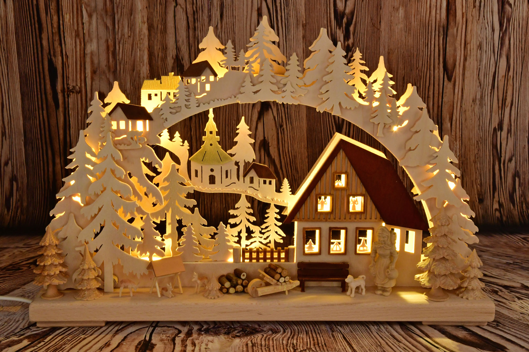 3D candle arch, small, Feierabendstimmung, variant 4