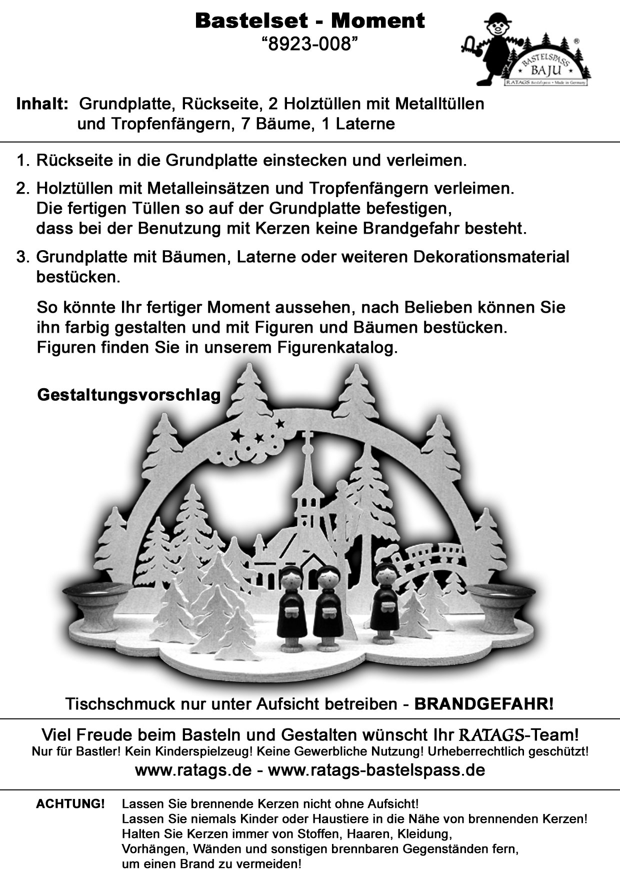 Tischschmuck zum Basteln, Kirche