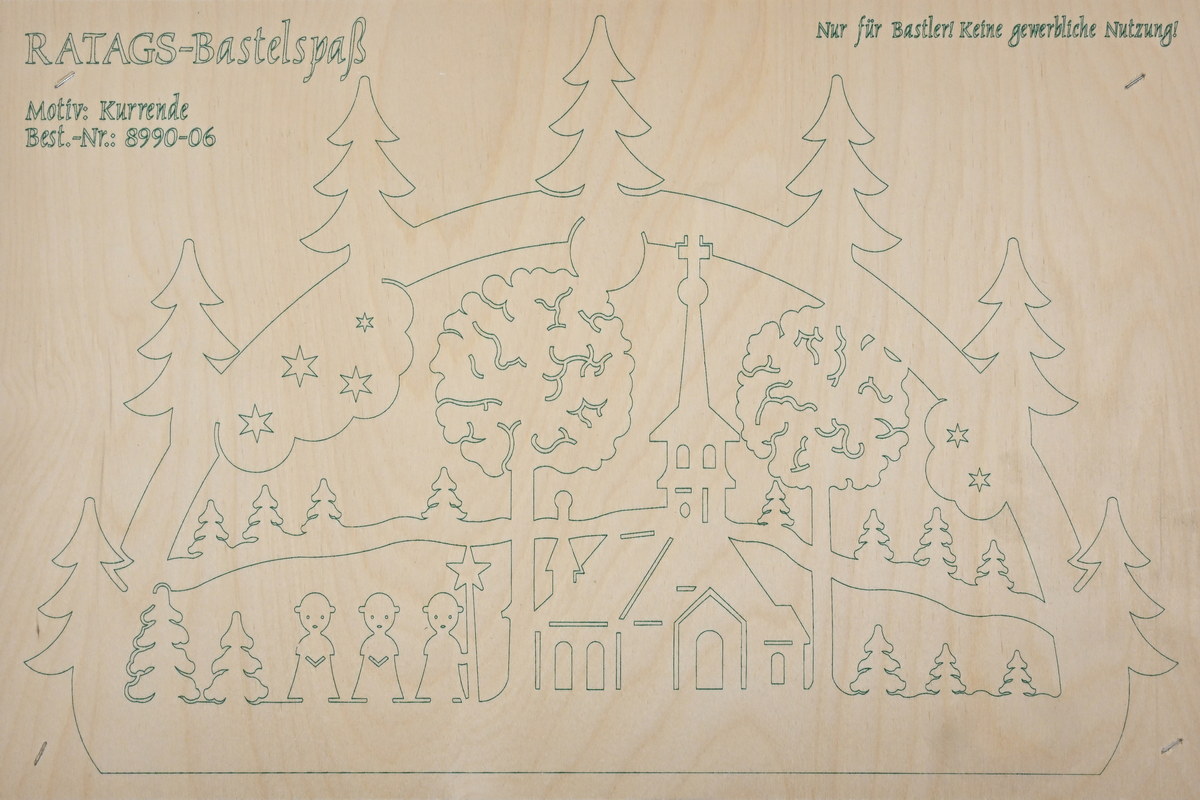 Schwibbogen zum Basteln, klein, Kurrende