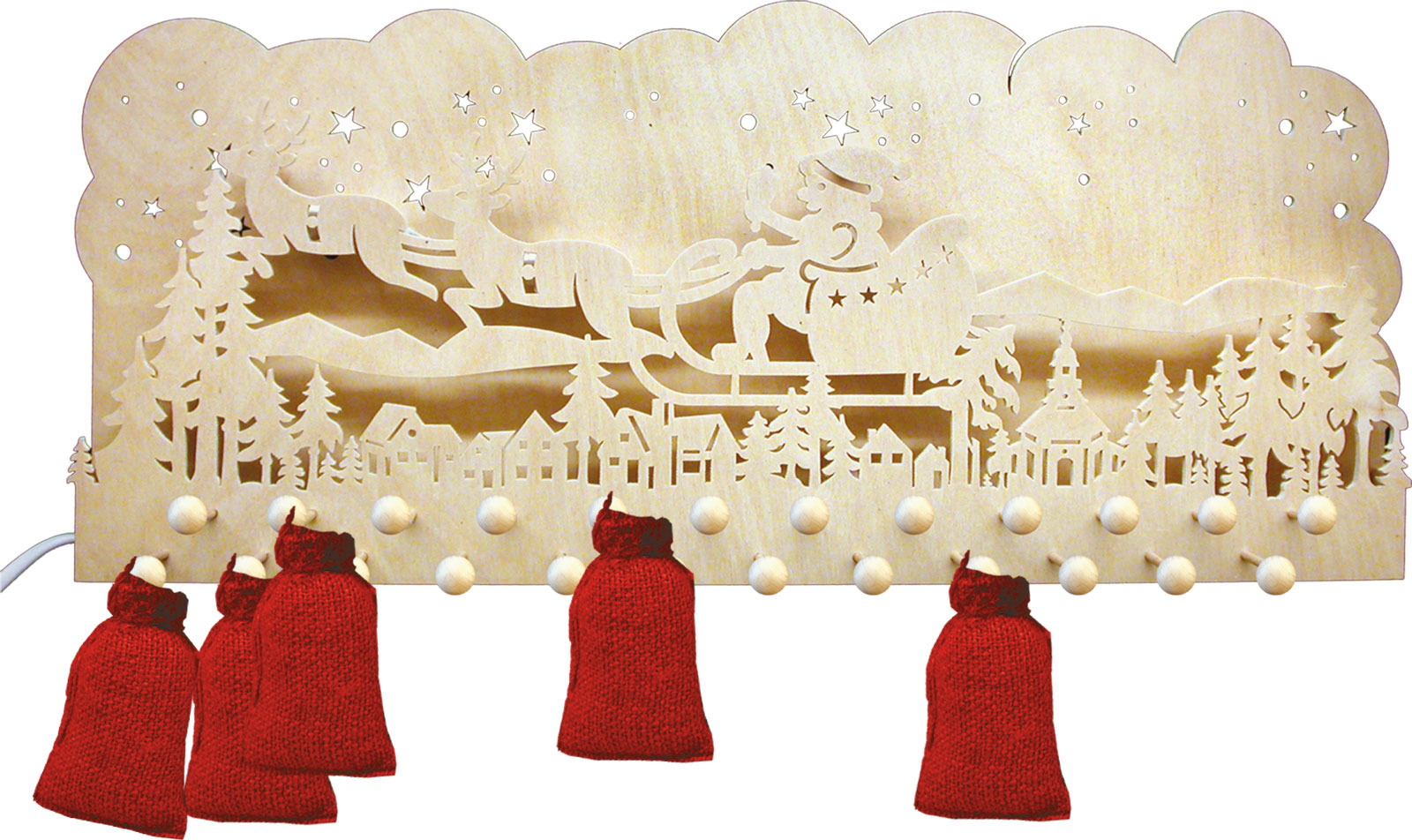 Weihnachtskalender zum Basteln, Rentierschlitten Weihnachtskalender zum Basteln, Rentierschlitten