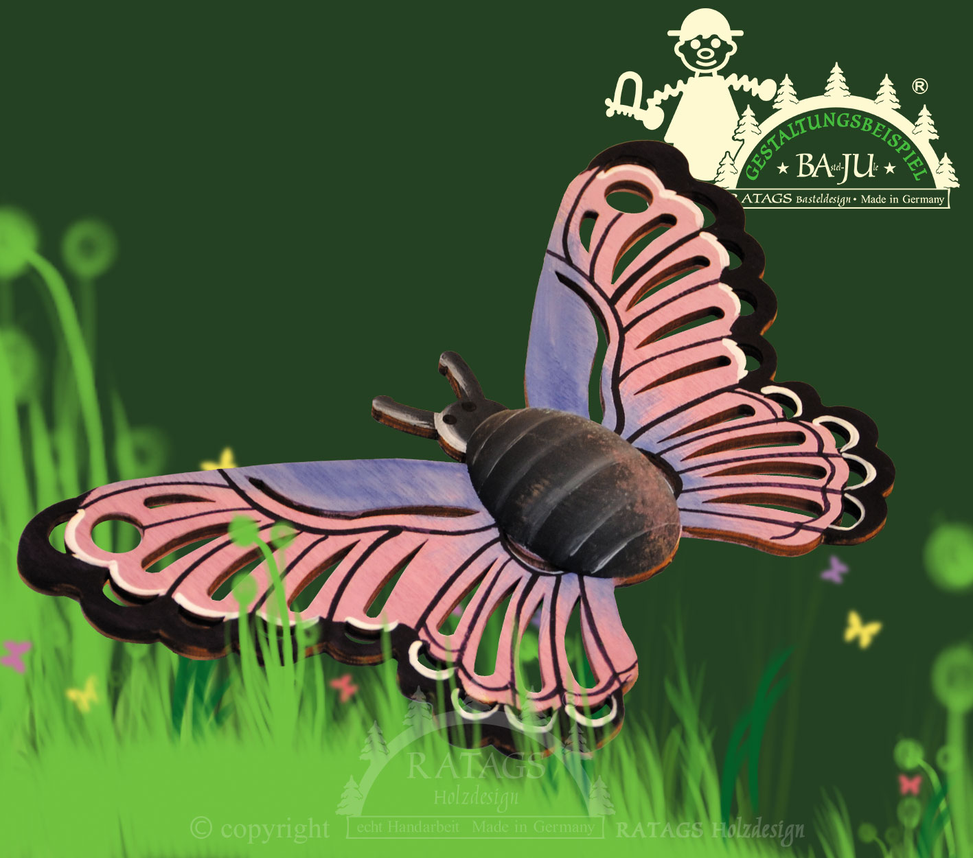 Schmetterling zum Basteln, groß