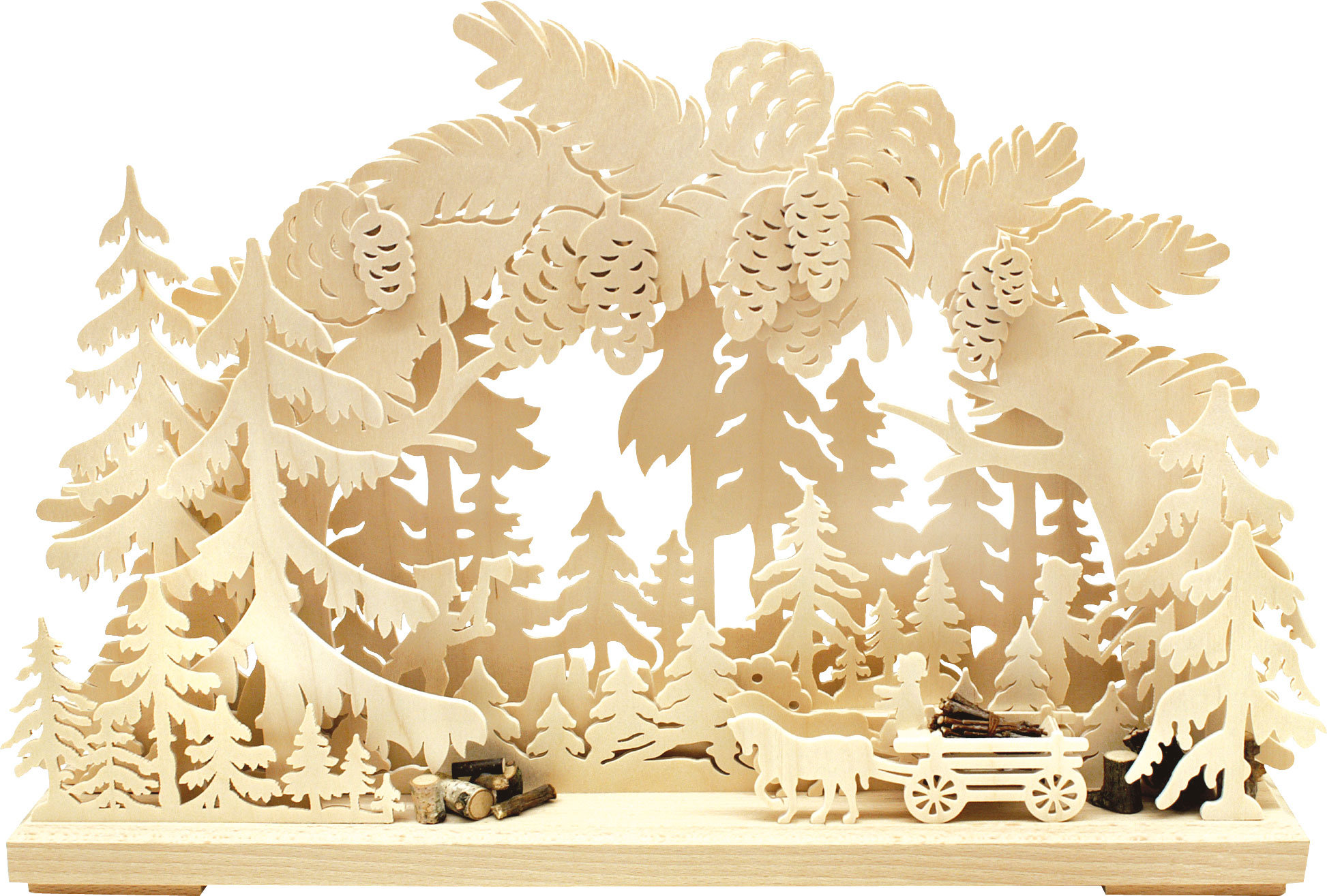 3D candle arch, small, forest clearing