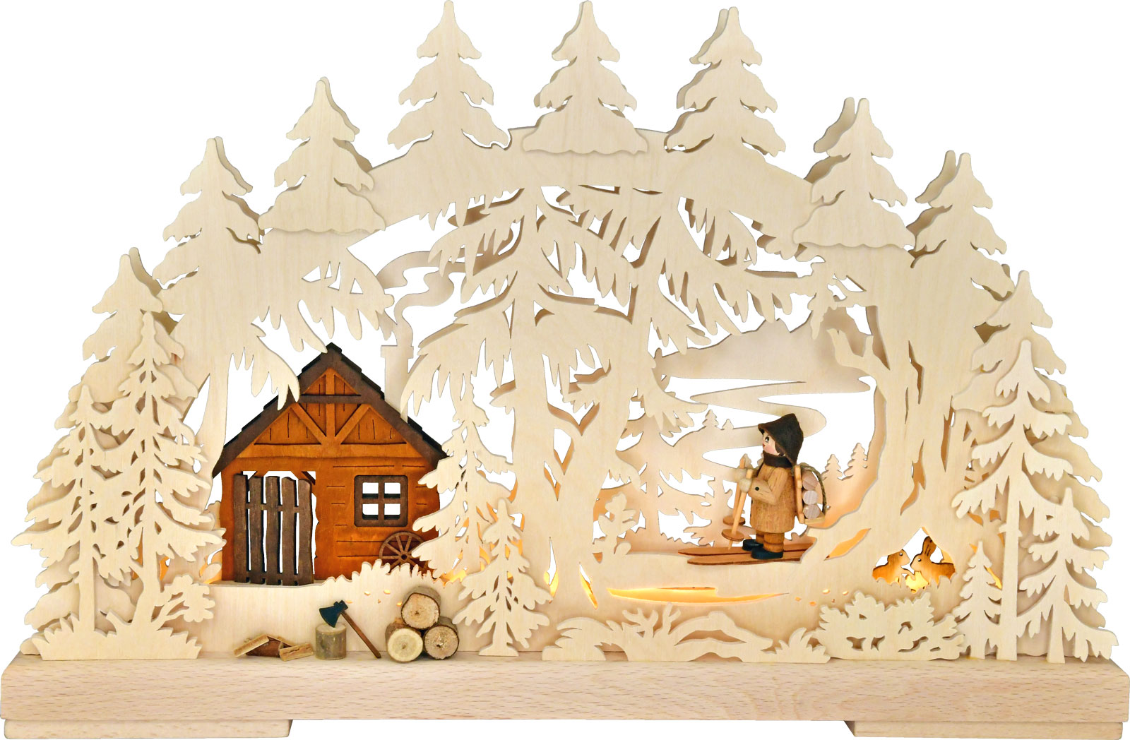 3D-Schwibbogen kl., Waldloipe, USB