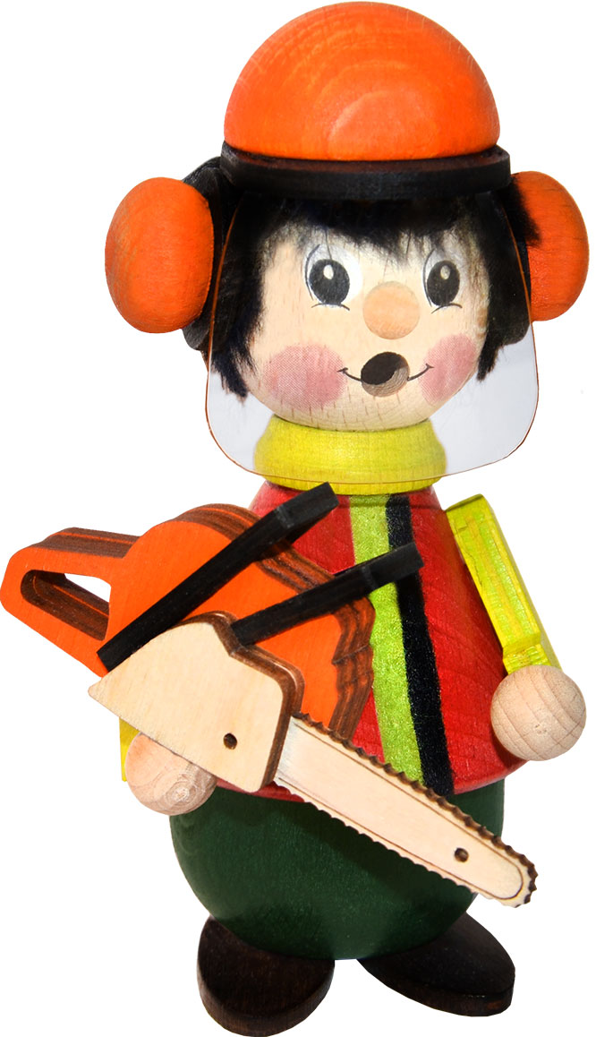 Kurzlatscher, Baumfäller Räuchermännchen Kurzlatscher, Baumfäller Räuchermännchen