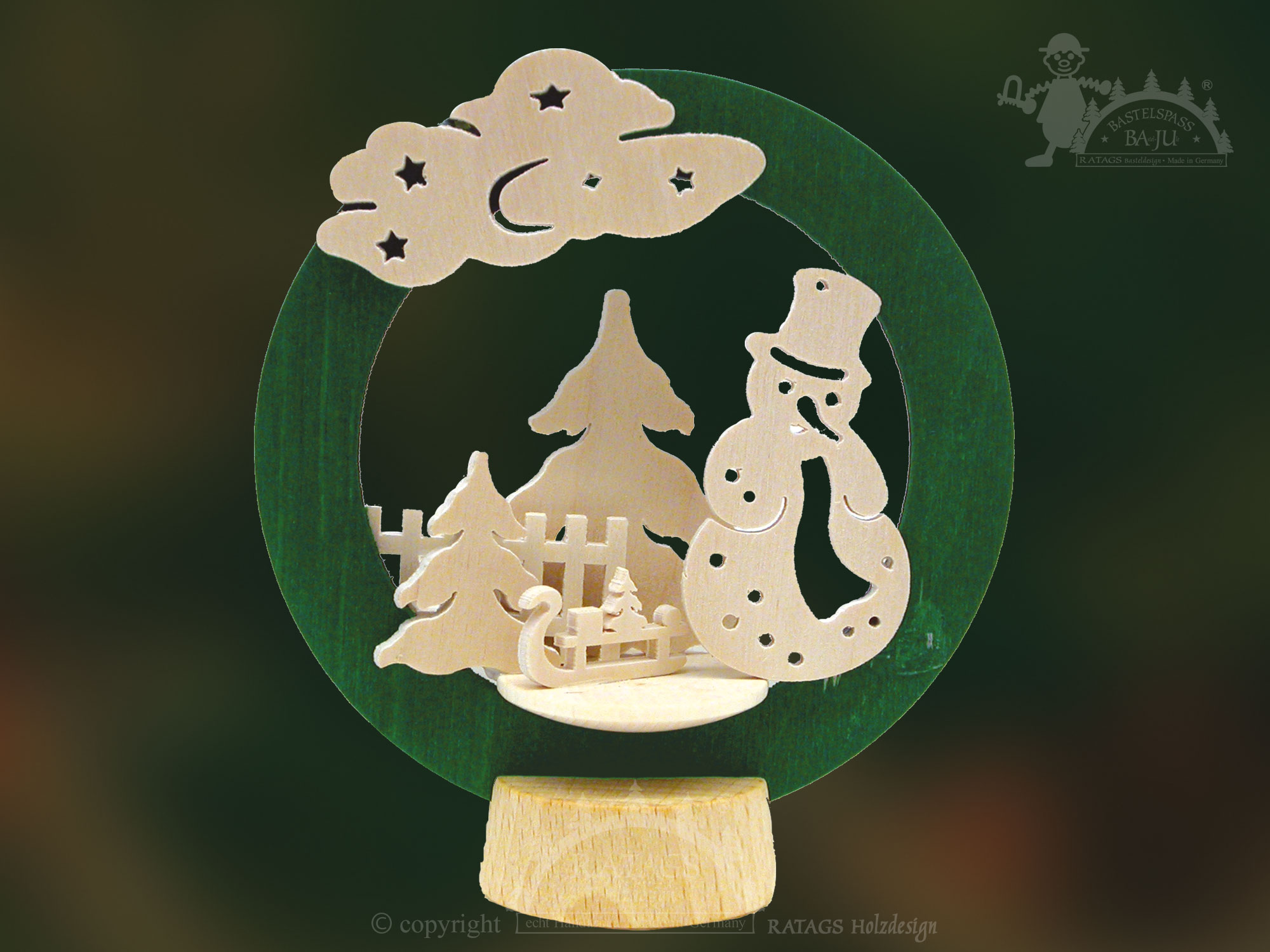 Sockelring zum Basteln, Schneemann Sockelring zum Basteln, Schneemann