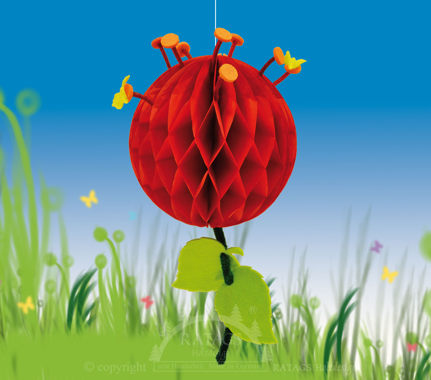 Bastelset, Wabenfigur, Blüte, groß