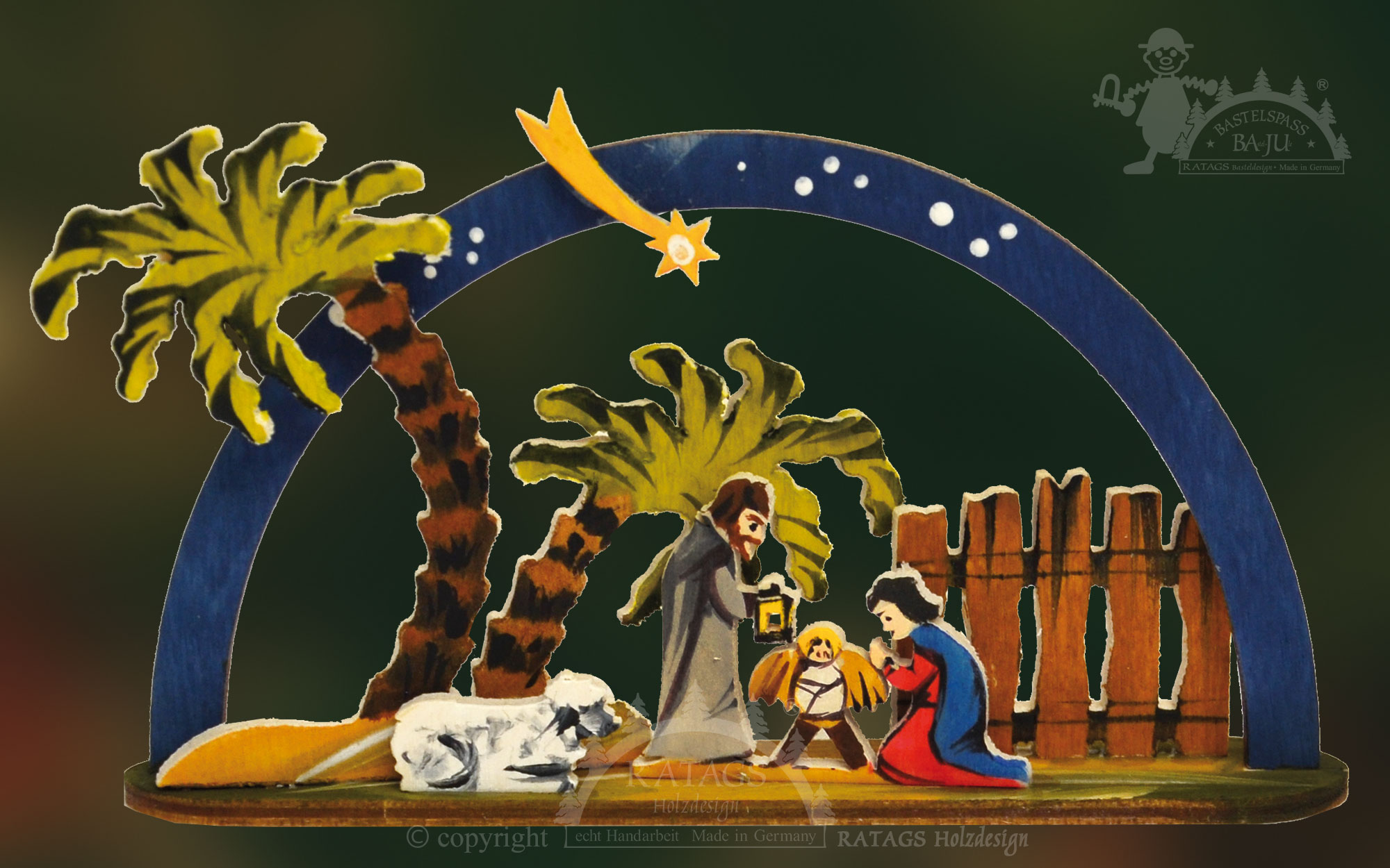 Mini candle arch for crafting Nativity scene